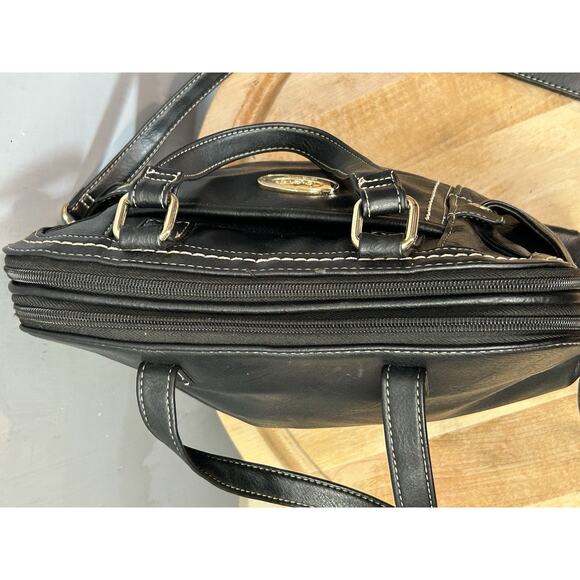 BOC Born Concepts Adjustable Crossbody Purse Black Faux Leather Zip Closure - Picture 3 of 16